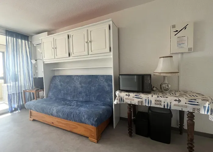 아파트 Le Barcares: T2 Moderne Climatise, Au Bord De Mer, 4 Pers, Parking Securise - Fr-1-799-4 르발카레스